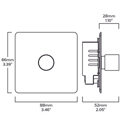 MAXWELL 1G Smooth Dimmer Switch - Antique Brass