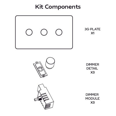 MAXWELL 3G Smooth Dimmer Switch - Brass