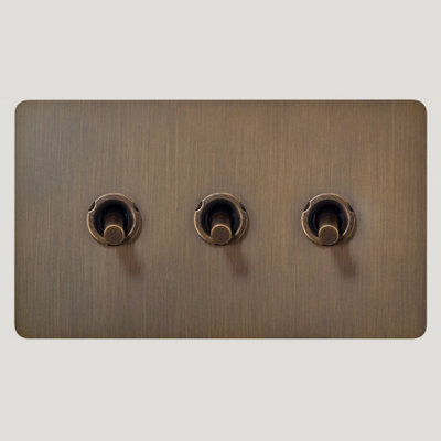 MAXWELL 3G Two Way Smooth Toggle Switch - Antique Brass