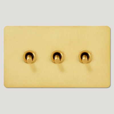 MAXWELL 3G Two Way Smooth Toggle Switch - Brass