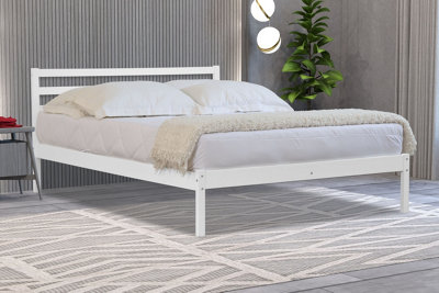 Maxwell 4ft 6 Double White Bed Frame
