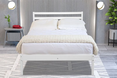 Maxwell 4ft 6 Double White Bed Frame