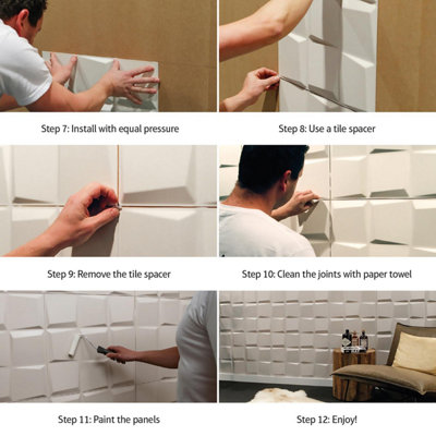 Maxwell Design 12 Boards 50x50cm 3D Wall Panel - 8