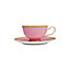 Maxwell & Williams Teas & C's Kasbah Hot Pink 200ml Footed Cup and Saucer