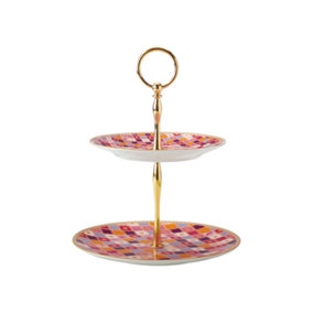 Maxwell & Williams Teas & C's Kasbah Rose Two Tiered Cup Cakes Stand