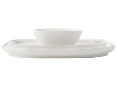 Maxwell Williams White Basics Square And Rectangle Platter with Bowl DIY at B Q