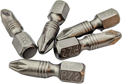 Maxx Impact Torsion Bits Screw Driver PZ2 25MM Pack of 5