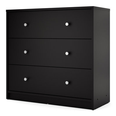 May Chest of 3 Drawers in Black