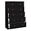 May Chest of 5 Drawers in Black