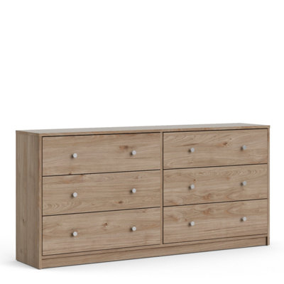 May Chest of 6 Drawers (3+3) in Jackson Hickory Oak