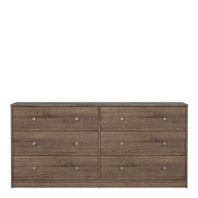 May Chest of 6 Drawers (3+3) in Truffle Oak