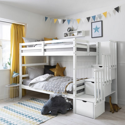 Maya Bunk Bed with Built in Storage in Classic White | DIY at B&Q