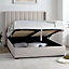 Maya Winged Ottoman Natural - Double Bed Frame Only