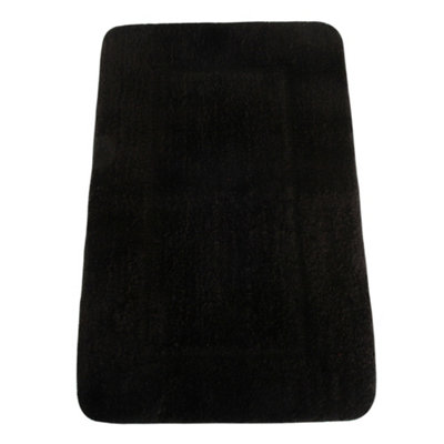 Mayfair Cashmere Touch Ultimate Microfibre Bath Mat Black (50x80cm