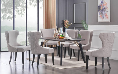 Cosmo dining table and 2024 6 dining chairs