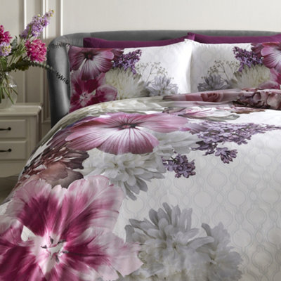 Mayfair Lady Floral Fantasy 100% Cotton Duvet Cover Set