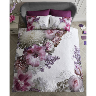 Mayfair Lady Floral Fantasy 100% Cotton Duvet Cover Set