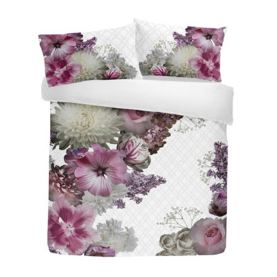 Mayfair Lady Floral Fantasy 100% Cotton Duvet Cover Set