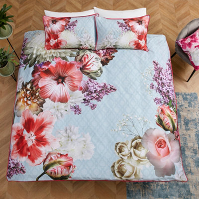 Mayfair Lady Floral Fantasy 100% Cotton Duvet Cover Set