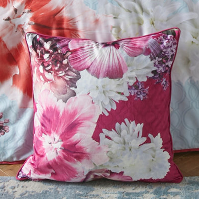 Velvet Cushion Pink Filled Cushions Catherine Lansfield Blush