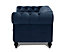 Mayfair Velvet Fabric 1.5 Seater Sofa, Midnight Blue