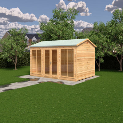 Mayfield 12 x 8 Summerhouse - Wood - L257.2 x W371.4 x H240.8 cm - 3