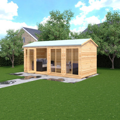 Mayfield 16 x 8 Summerhouse - Wood - L257.2 x W490.4 x H240.8 cm - 4