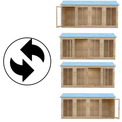 Mayfield 16 x 8 Summerhouse - Wood - L257.2 x W490.4 x H240.8 cm - 6