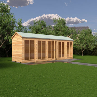 Mayfield 20 x 6 Summerhouse - Wood - L199 x W609.4 x H241.5 cm