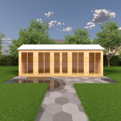 Mayfield 20 x 6 Summerhouse - Wood - L199 x W609.4 x H241.5 cm
