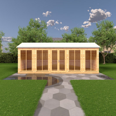 Mayfield 20 x 6 Summerhouse - Wood - L199 x W609.4 x H241.5 cm - 4