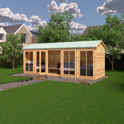 Mayfield 20 x 6 Summerhouse - Wood - L199 x W609.4 x H241.5 cm - 5