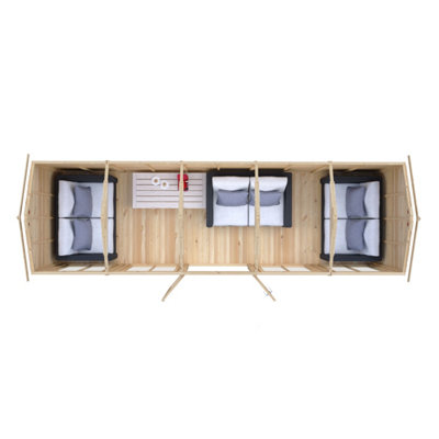 Mayfield 20 x 6 Summerhouse - Wood - L199 x W609.4 x H241.5 cm - 6