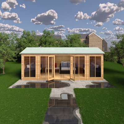 Mayfield 20 x 8 Summerhouse - Wood - L257.2 x W609.4 x H240.8 cm - 3