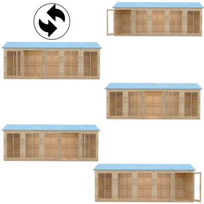 Mayfield 20 x 8 Summerhouse - Wood - L257.2 x W609.4 x H240.8 cm - 5
