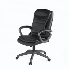 Mayfield office chair in black leather