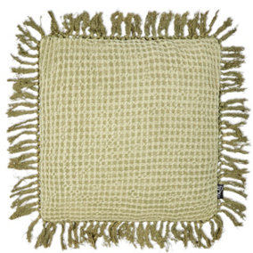 Mayfly Green Tassel Decorative Throw Cushion - 45 x 45cm