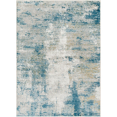 MAYLENE Abstract Modern Marble Dark Teal Area Rug 160 x 213 cm
