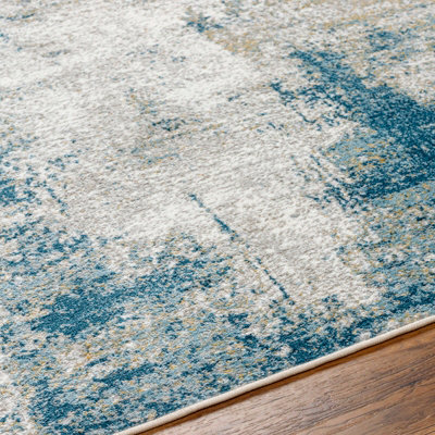 MAYLENE Abstract Modern Marble Dark Teal Area Rug 160 x 213 cm