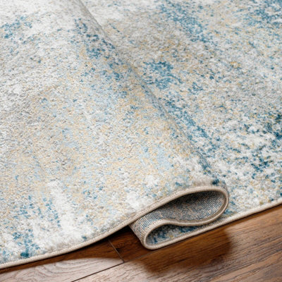 MAYLENE Abstract Modern Marble Dark Teal Area Rug 160 x 213 cm