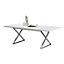 Mayline Extending High Gloss Dining Table In White