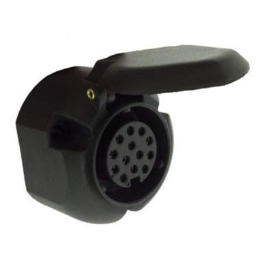Maypole 13 Pin Plastic Socket 12V Caravan Trailer Rear Gasket Towing ...
