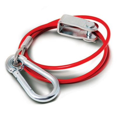 Maypole 1m x 3mm Red PVC Breakaway Cable 1700Kg Pressed Steel 50mm Coupling