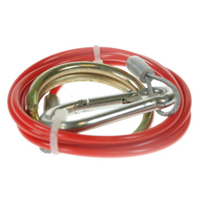 Maypole Breakaway Safety Cable Red 1m X 2mm Towing Trailer Caravan ...