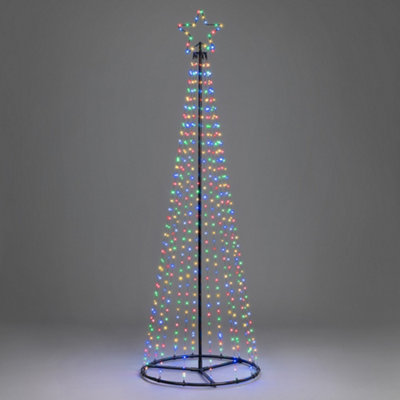 Maypole Christmas Tree Multi Coloured Micro LED Outdoor Decoration ...