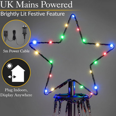 Maypole Christmas Tree Multi Coloured Micro LED Outdoor Decoration ...