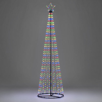 Maypole Christmas Tree Multi Coloured Micro LED Outdoor Decoration ...