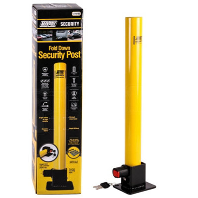 Maypole Durable Security Parking Post Fold Down Bollard Lock Driveway ...
