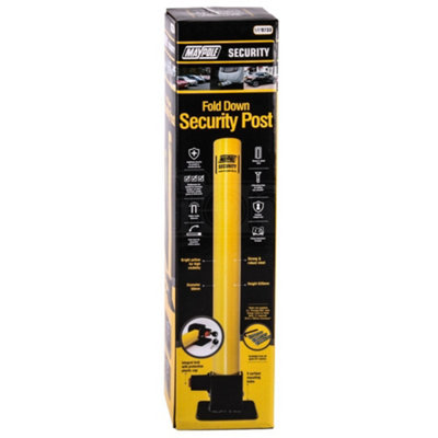 Maypole Durable Security Parking Post Fold Down Bollard Lock Driveway ...