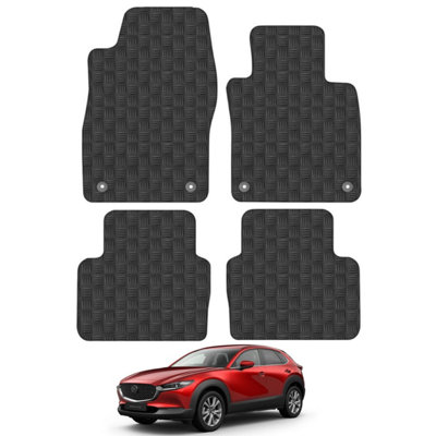 Mazda CX-30 2019-Onwards Car Floor Mats Rubber Tailored Fit Set Heavy-Duty